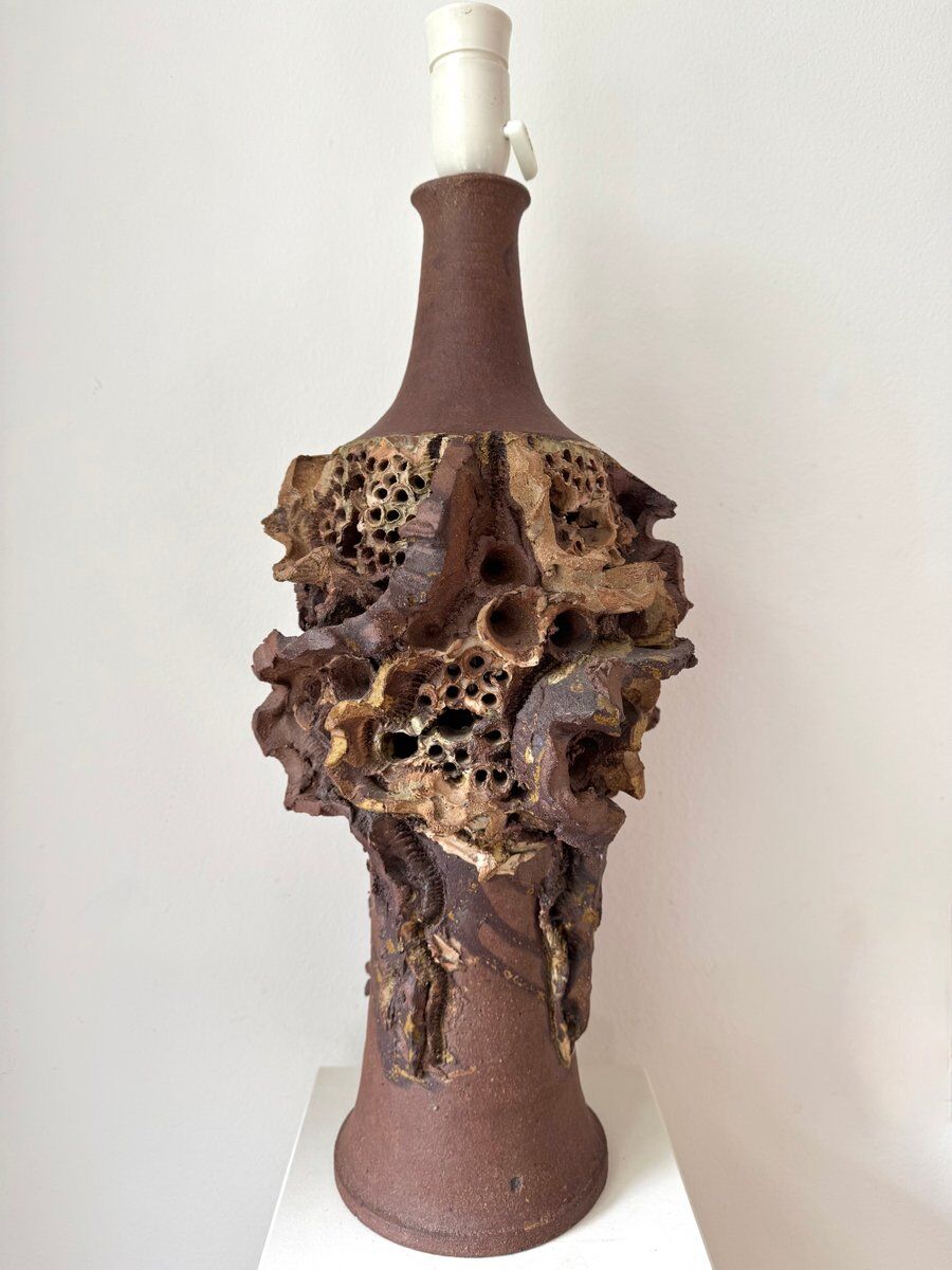 Table lamp by Bodil Marie Nielsen, denmark,  brutalist, 1960s