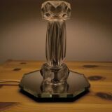 Table lamp in chiseled glass and beveled mirror 1950