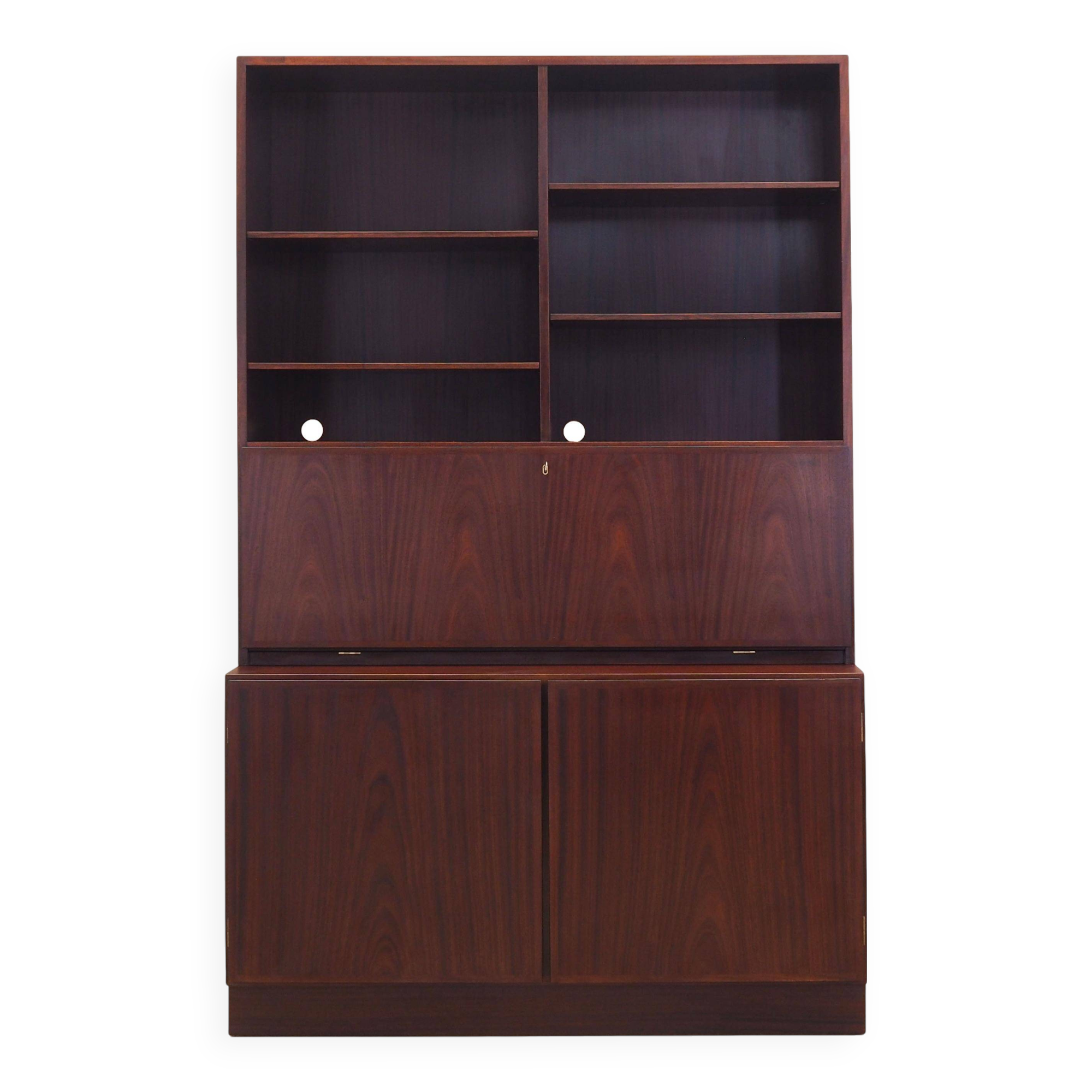 Mahogany bookcase, Danish design, 1970s, manufacture: Omann Jun