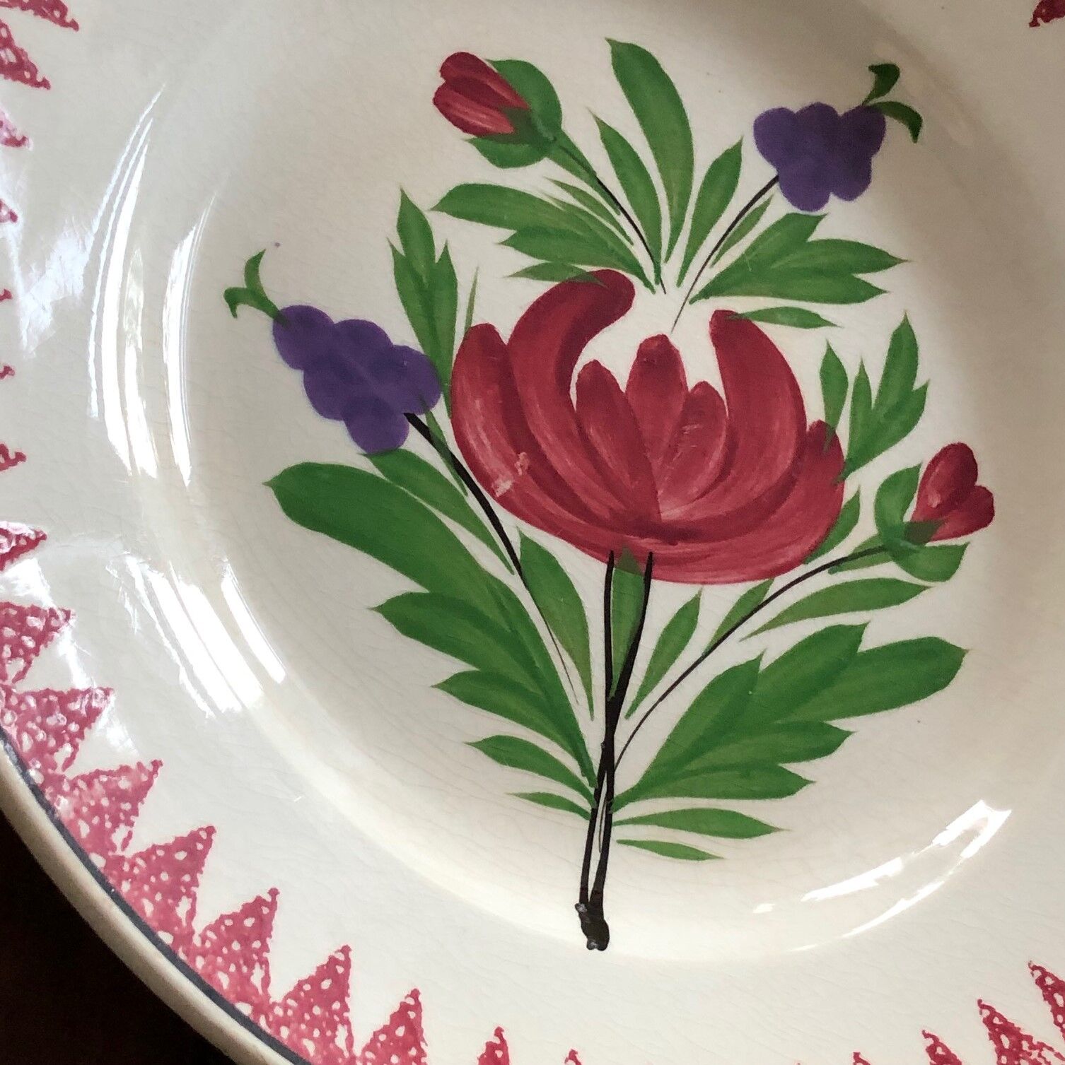 Ancient Plate Opaque of Sarreguemines