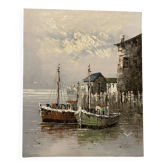 Painting, marine signed W. Jones