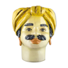 Medium-yellow male head vase