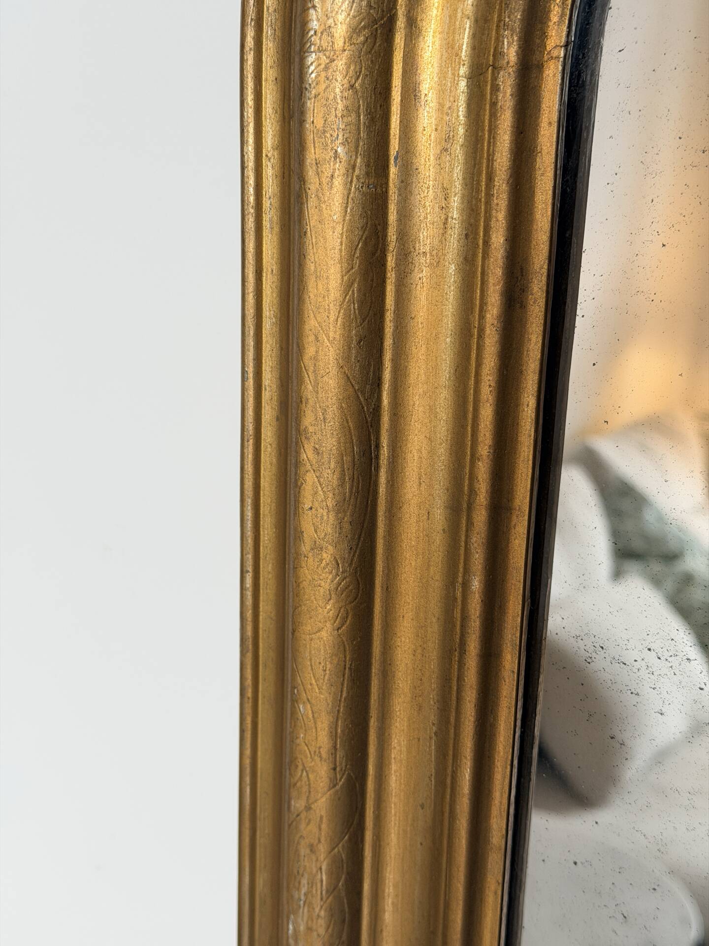 Louis-Philippe gilded mirror with mercury glass 89x65cm