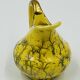 Pichet miniature de collection jaune et or fin