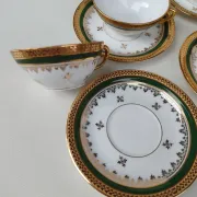 Limoges porcelain coffee service from the 1950s. For 6 people.