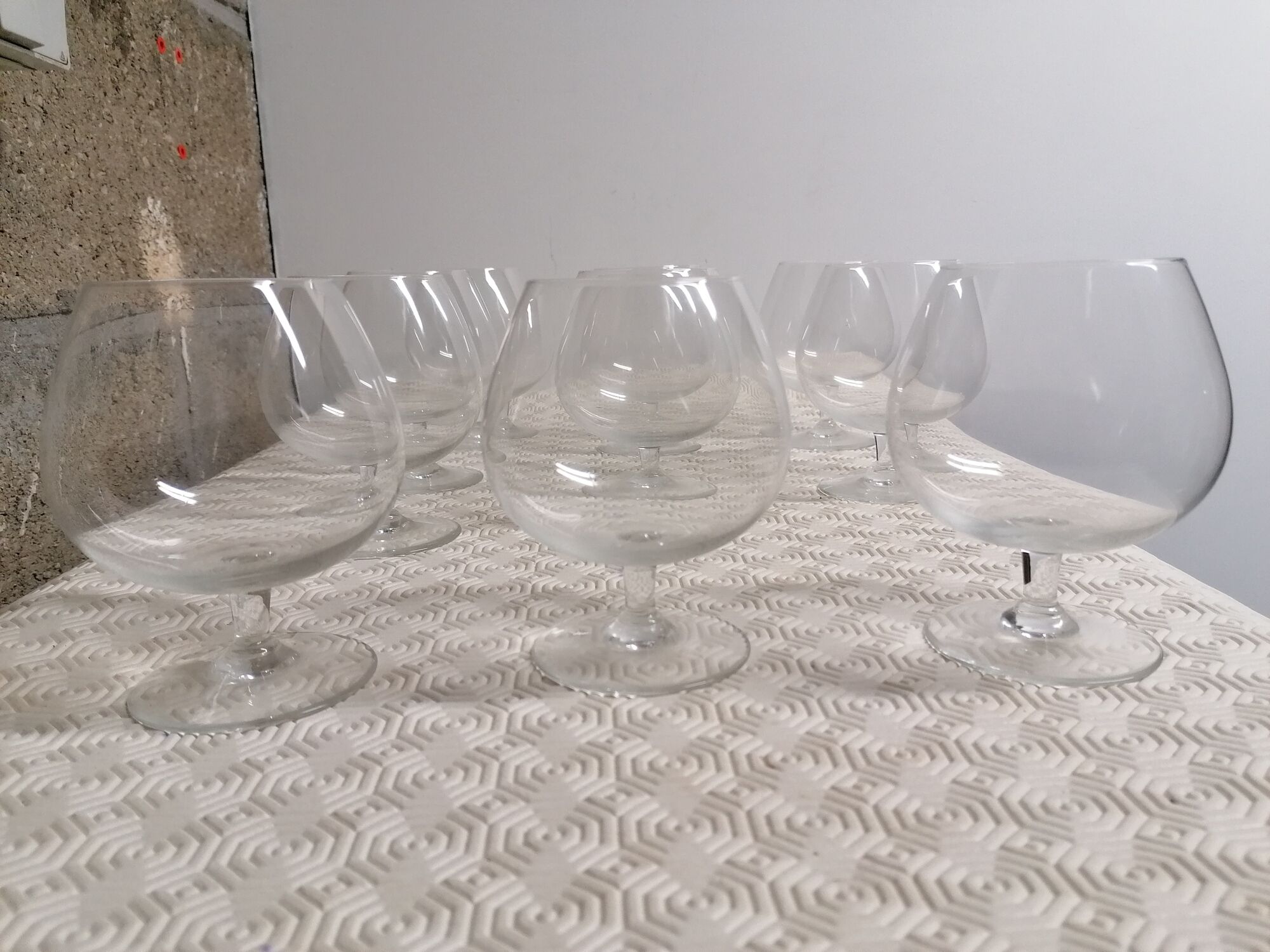 10 Cognac glasses