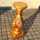 Decorative plaster column - gold lamp base - Creation JP France