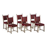 Danish Mid-Century Modern, Set of 6 Oak Dining Chairs, Henning Kjærnulf, 1960s