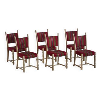Danish Mid-Century Modern, Set of 6 Oak Dining Chairs, Henning Kjærnulf, 1960s