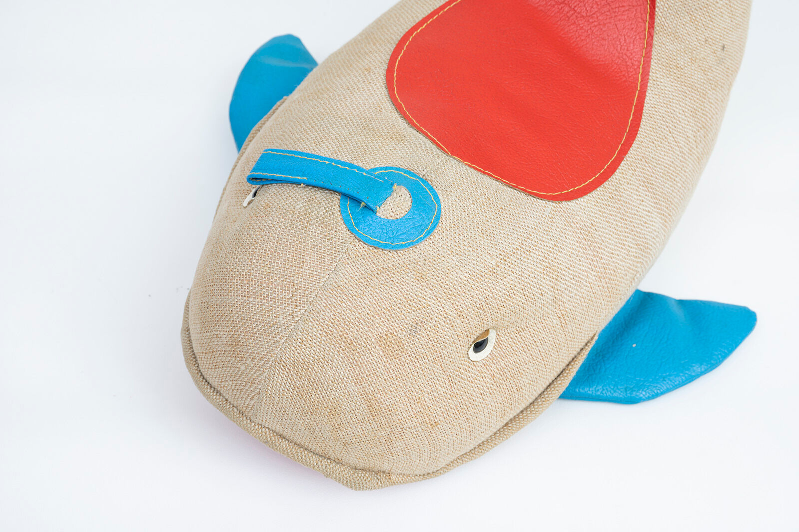 Vintage whale therapeutic toy by Renate Müller for H. Josef Leven, Sonneberg, 1960s