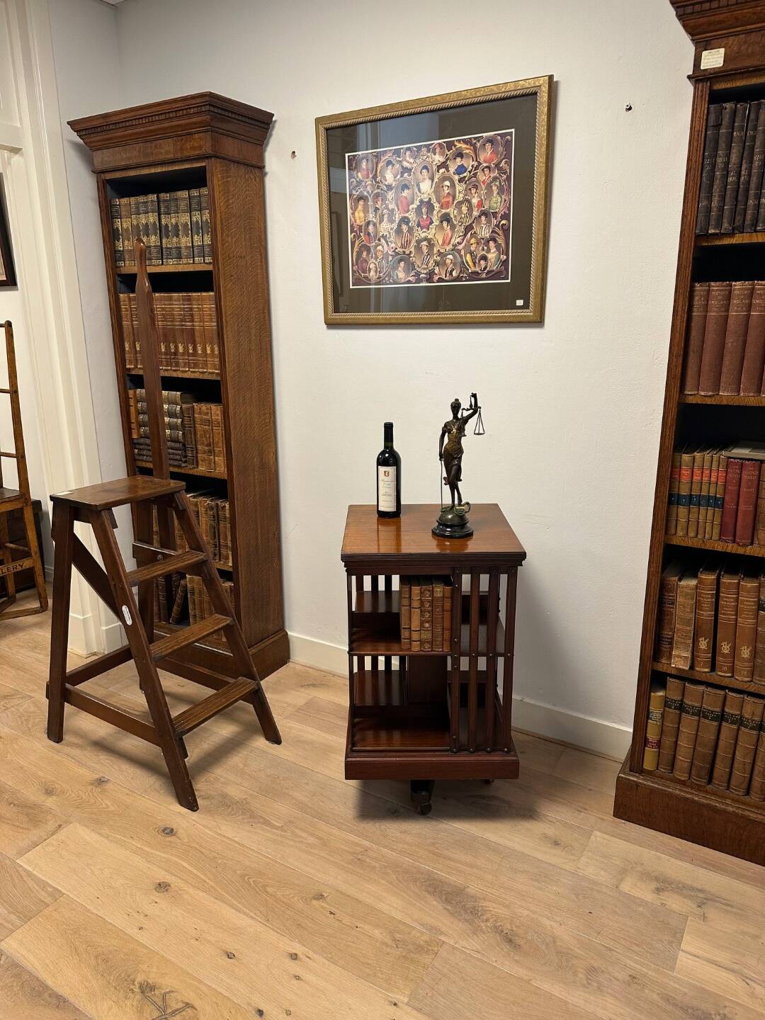 Antique revolving bookcase