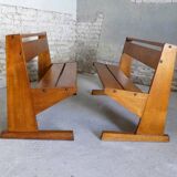 oak community bench, 1950