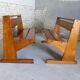oak community bench, 1950
