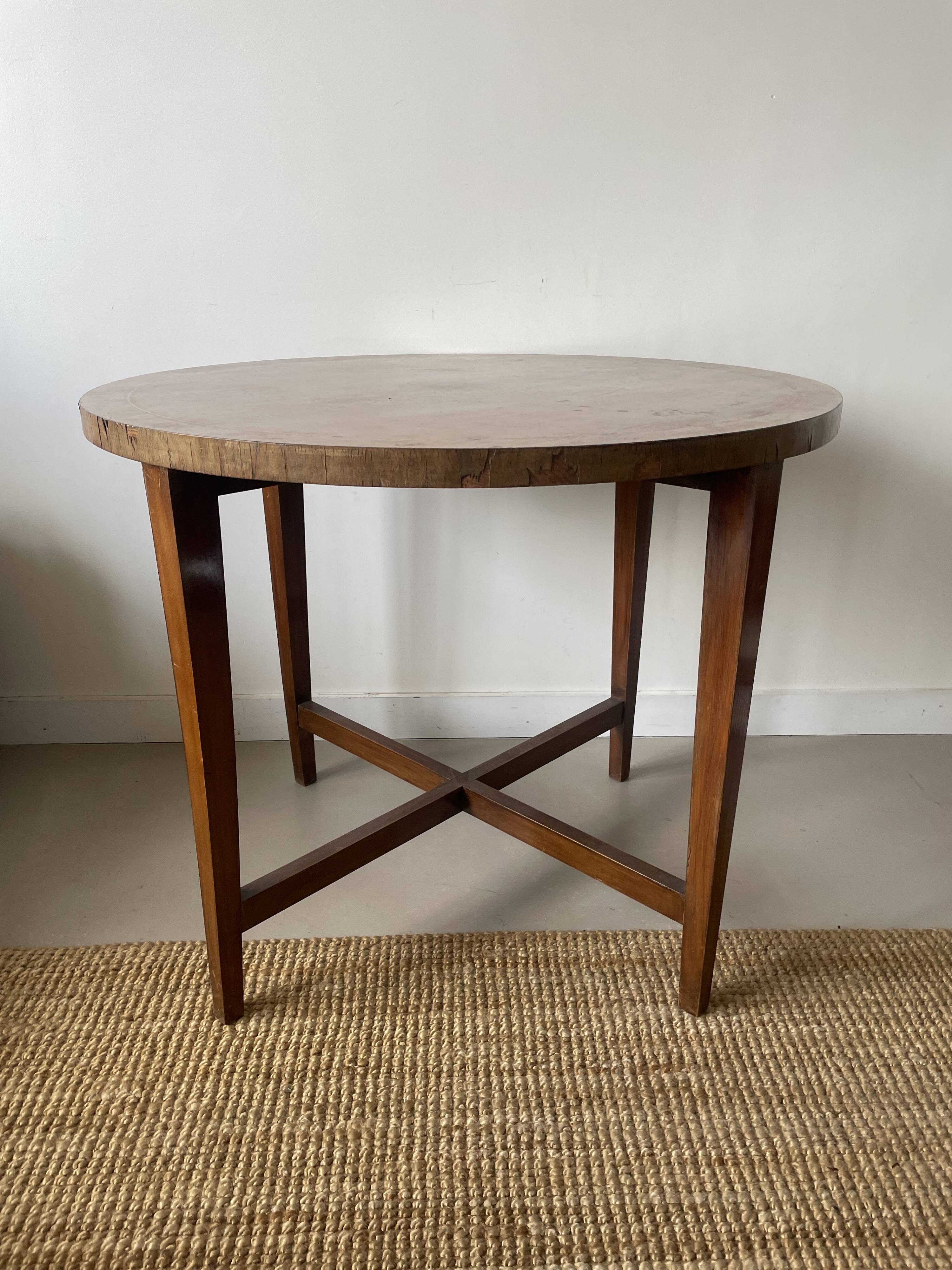 Old round side table