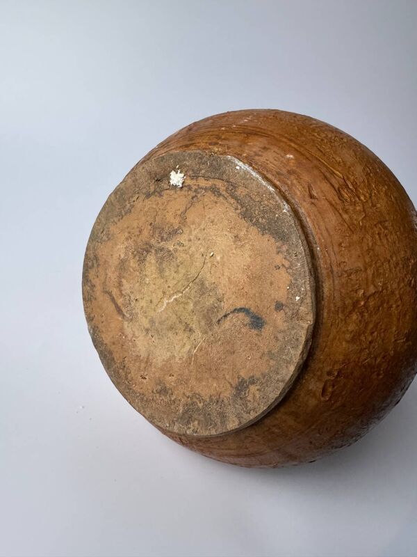 Vase en terre cuite fait main vintage de grande taille