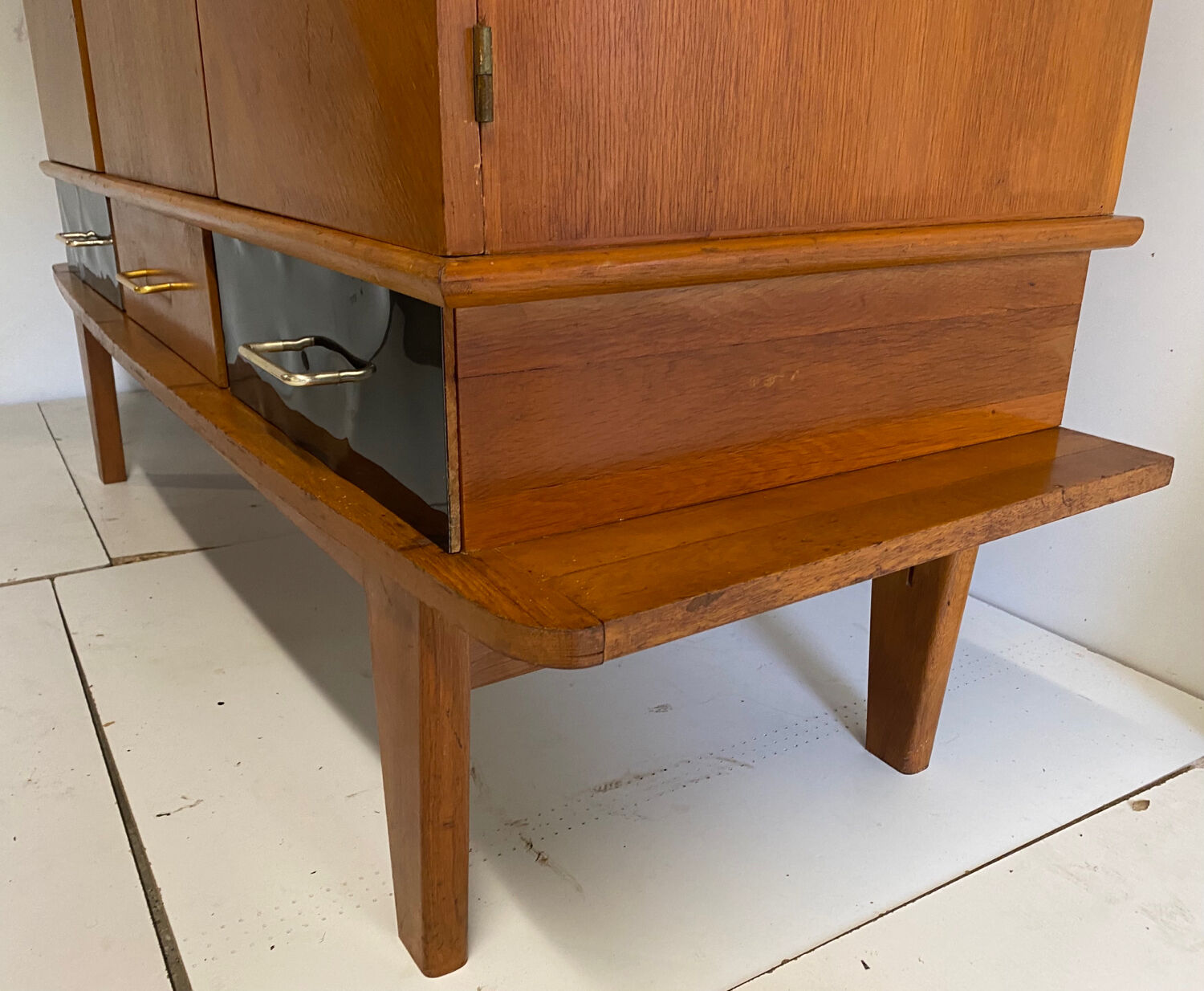 Vintage wardrobe with compass feet from the 60s