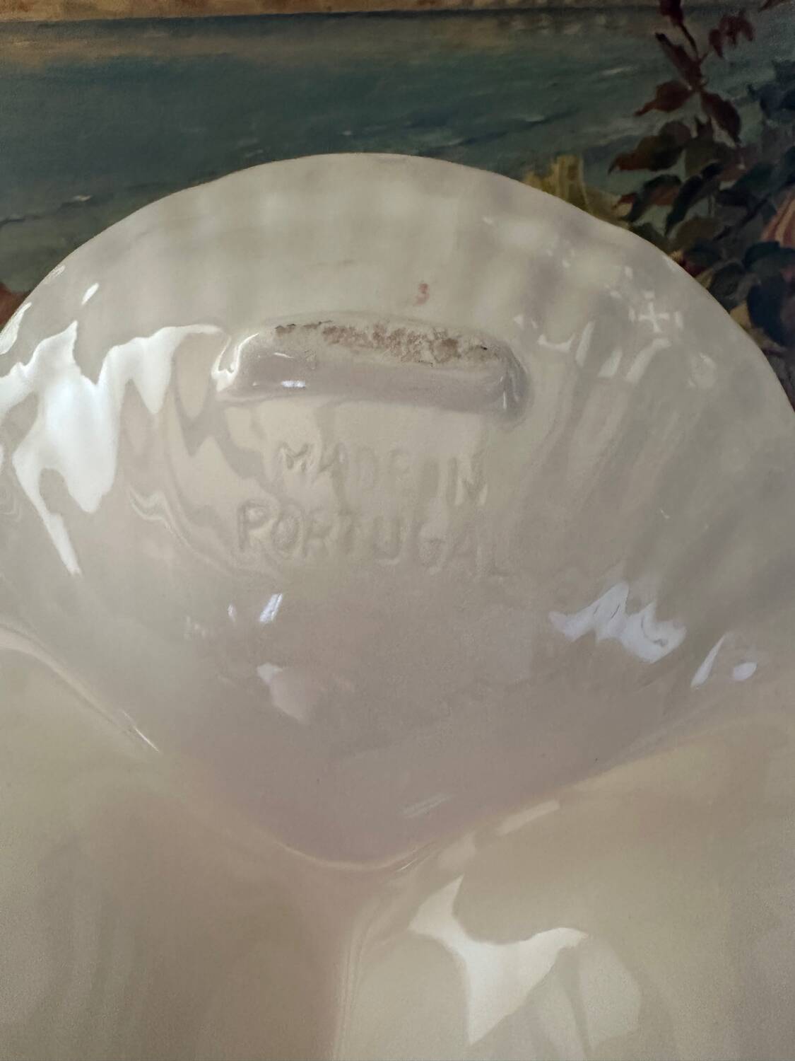 Apertif shell barbotine plate