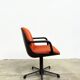 Visitor chair Charles Pollock for Comforto — orange wool, 1970s