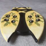 Ceramic cicada dish signed NEM