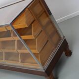 Vintage British maple & oak haberdashery cabinet or shop counter, 1930s