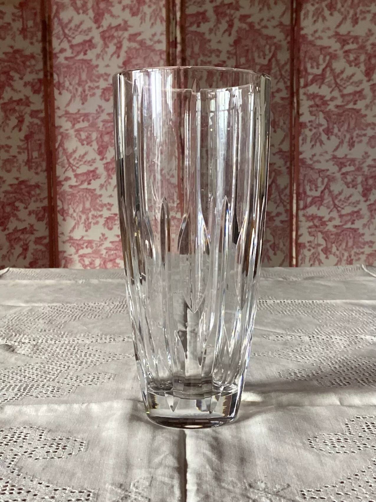 Vase en cristal, années 60