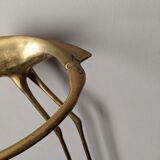 Curved brass umbrella stand