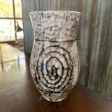 Mid-century modern vase in black ceramic and clay - Hódmezővásárhely, 1960s