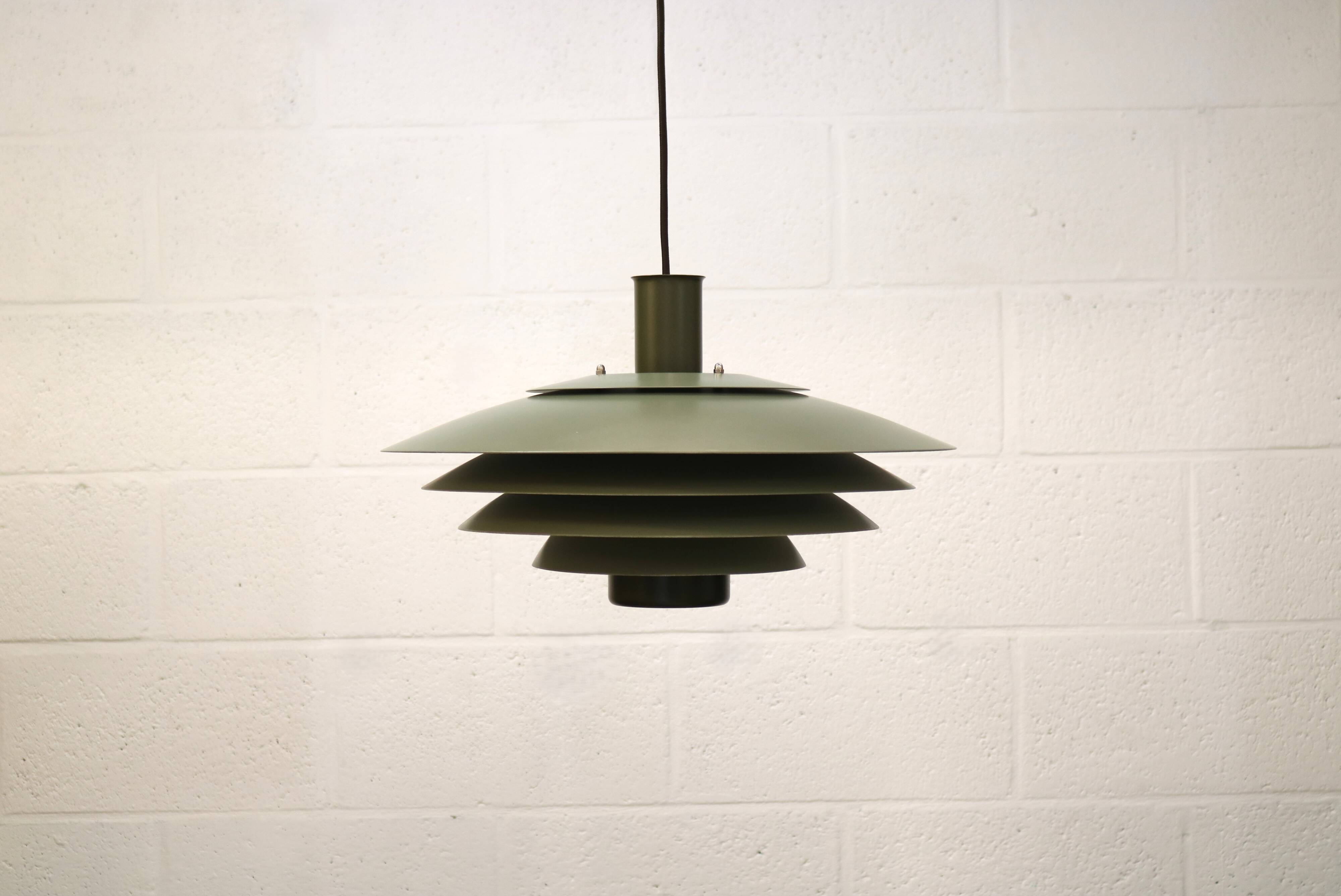 Unique green-coloured Nordic pendant lamp by Form Light model 52610, Denmark.