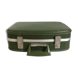 Valise verte vintage 60