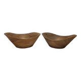 Raw wood salad bowl