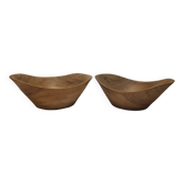 Raw wood salad bowl