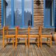4 solid pine chairs by Rainer Daumiller - 1970s
