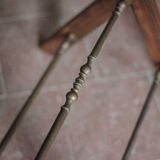 Small folding coffee table with a wooden top and brass in the Napoléon III style.