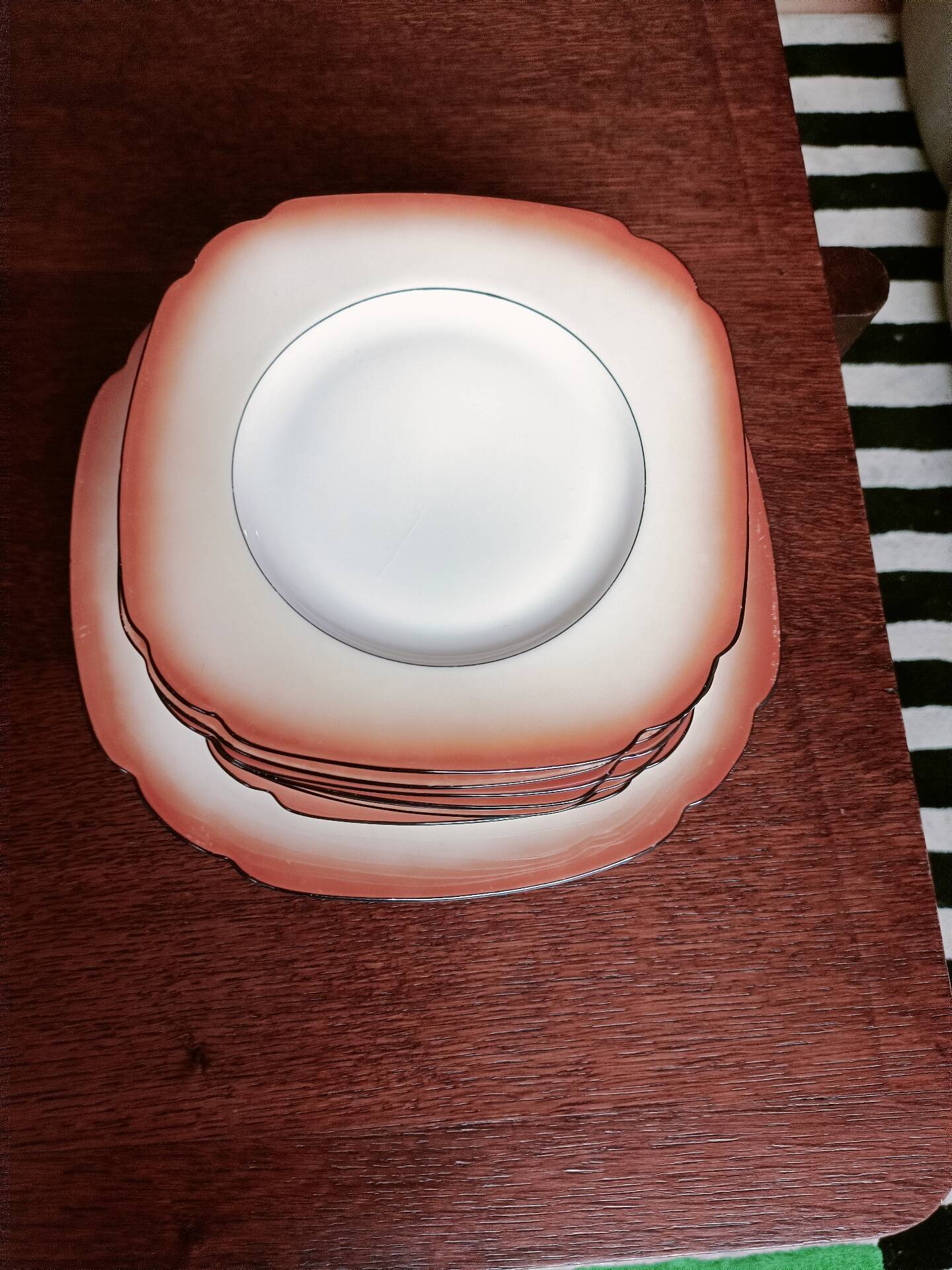 Orange porcelain dessert plates