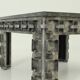 Brutalist coffee table with marble top, Spain, 1960s