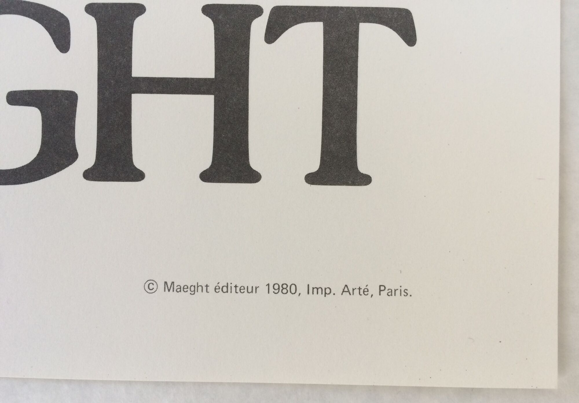 Original exhibition poster edited in lithography