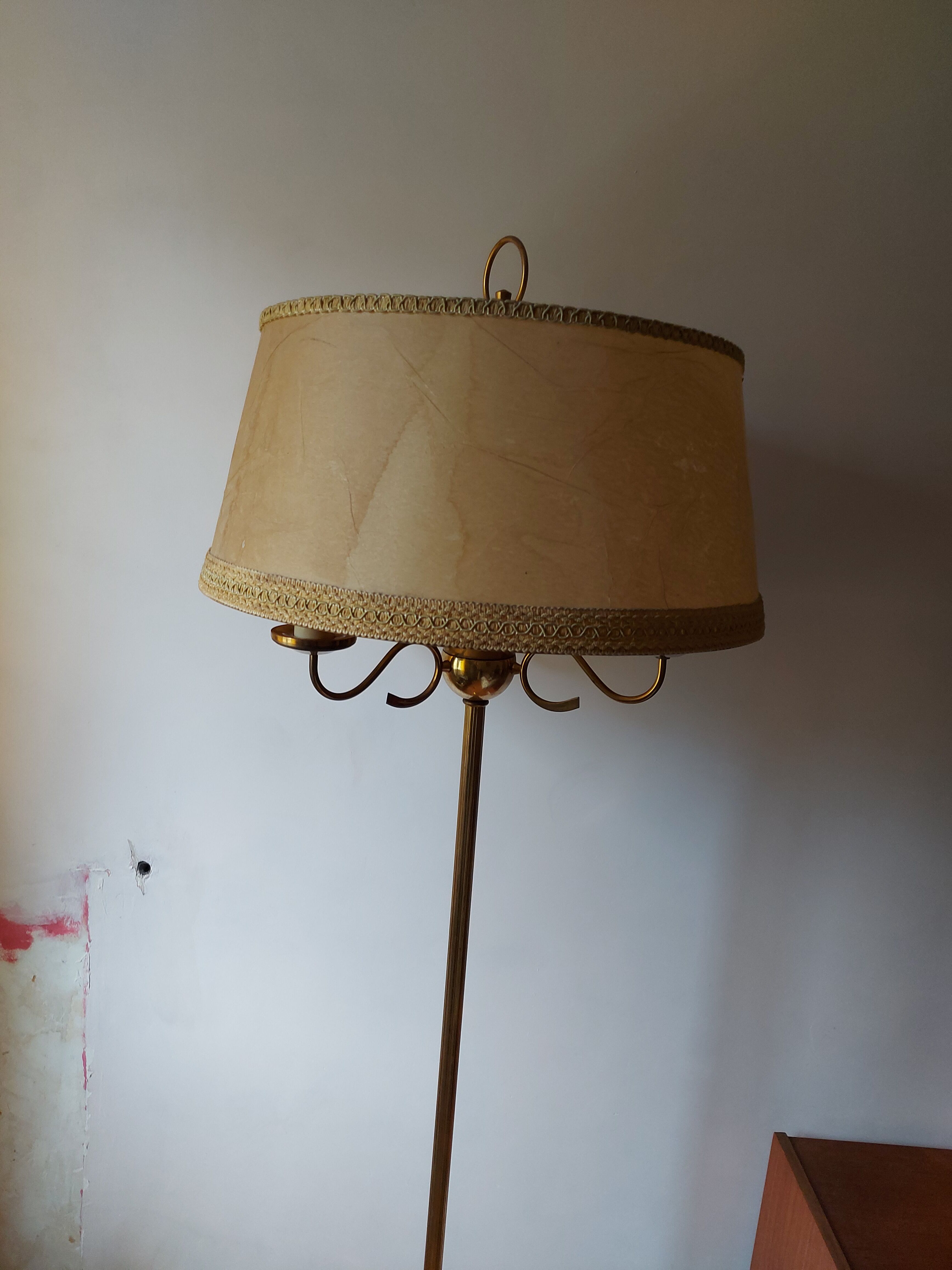 Vintage lamp lamp 3 brass lights