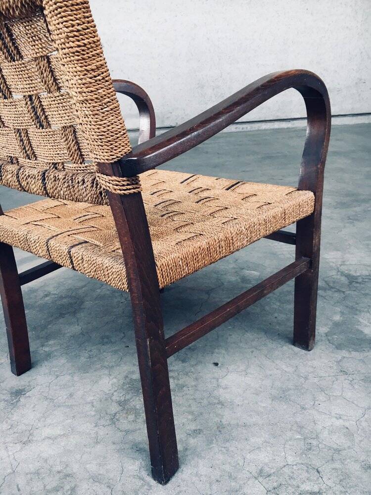 Bauhaus Style Rope Armchair by Axel Larsson, 1930s