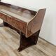 Burl wood dressing table with double glass shelf