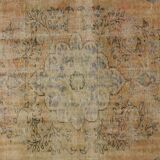 Turkish Anatolian Handmade Vintage Rug 278 cm x 182 cm