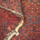 Tapis de collection antique khorassan bashir area fait à la main - 41x129cm