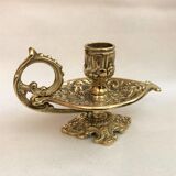 Golden brass candle holder Napoleon III style