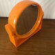 Orange plastic makeup mirror Vintage year 70