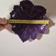 purple ceramic bowl in the shape of a tree leaf