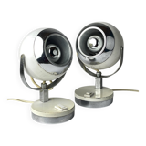 Mid-century white desk lamps, 1960s, set of 2