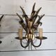 Pair of wheat ear wall lights from the 70s