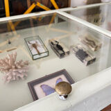 Display case with double glass