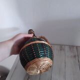 Vintage wicker bottle