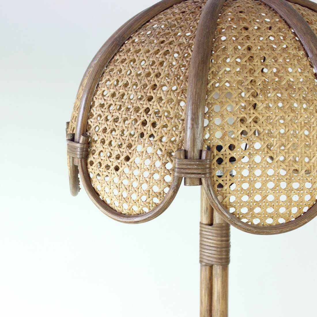 Lampadaire Autoportant En Bambou, République Tchèque Années 1990