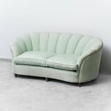 Divano vintage en tessuto verde salvia anni '50